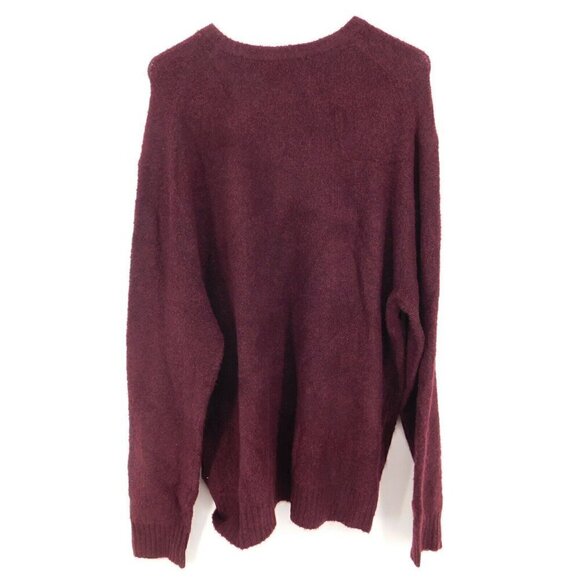 Michael Bastian Sweater Mens Extra Large Long Sleeve Maroon Lambs Wool Blend - Picture 8 of 8
